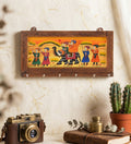 Hand-Painted Rajasthani Procession Wooden Key Holder